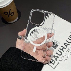 Apple iPhone 15 Pro Max Ultimate Shiny MagSafe Kılıfı - Beyaz