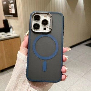 Apple iPhone 15 Pro Max İron MagSafe Kılıfı - Mavi